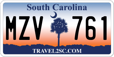 SC license plate MZV761