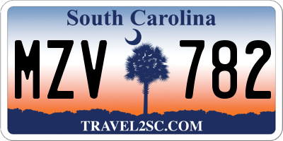 SC license plate MZV782