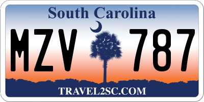 SC license plate MZV787
