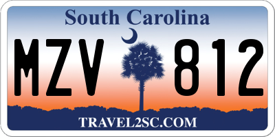 SC license plate MZV812