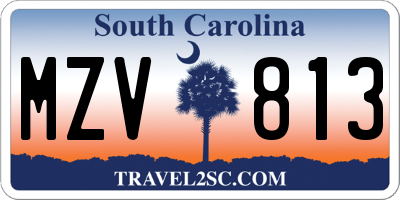 SC license plate MZV813