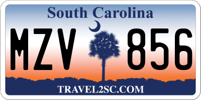SC license plate MZV856