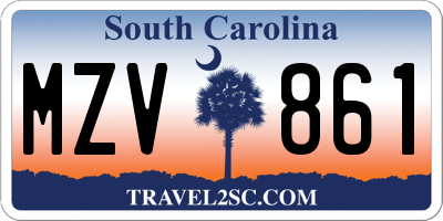 SC license plate MZV861