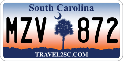 SC license plate MZV872