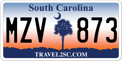SC license plate MZV873