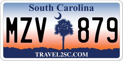 SC license plate MZV879