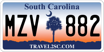SC license plate MZV882