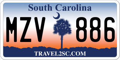 SC license plate MZV886