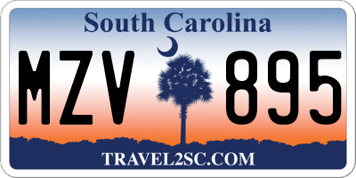 SC license plate MZV895
