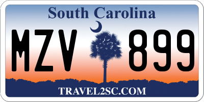 SC license plate MZV899