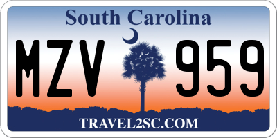 SC license plate MZV959