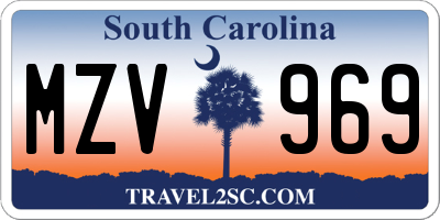 SC license plate MZV969