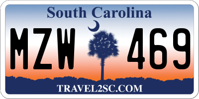 SC license plate MZW469