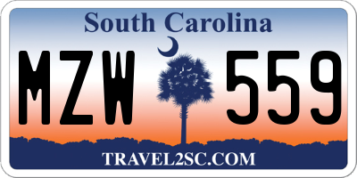 SC license plate MZW559