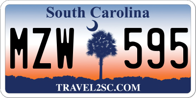 SC license plate MZW595