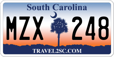 SC license plate MZX248