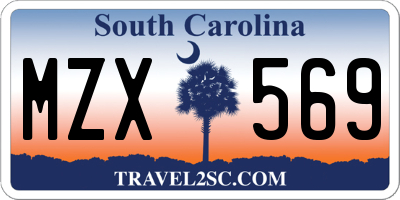 SC license plate MZX569