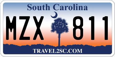 SC license plate MZX811