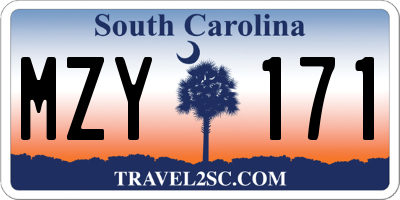 SC license plate MZY171