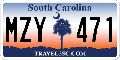 SC license plate MZY471