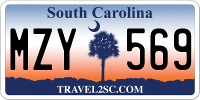 SC license plate MZY569
