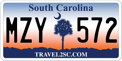 SC license plate MZY572