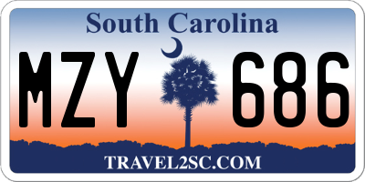 SC license plate MZY686