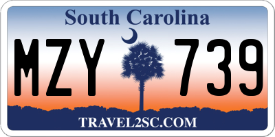 SC license plate MZY739
