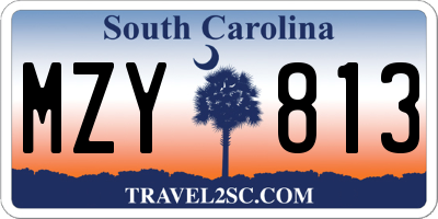 SC license plate MZY813