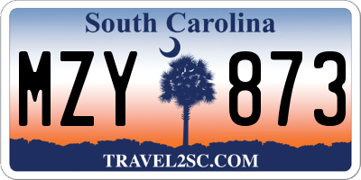 SC license plate MZY873