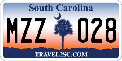 SC license plate MZZ028