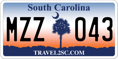 SC license plate MZZ043