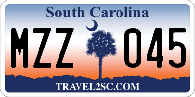 SC license plate MZZ045