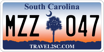 SC license plate MZZ047