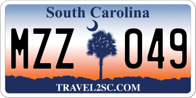 SC license plate MZZ049
