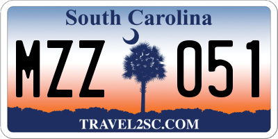 SC license plate MZZ051