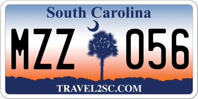 SC license plate MZZ056