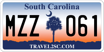 SC license plate MZZ061