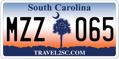 SC license plate MZZ065