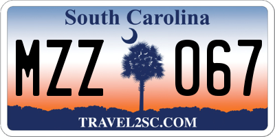 SC license plate MZZ067
