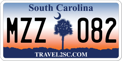 SC license plate MZZ082