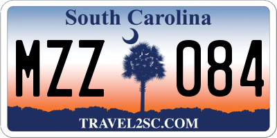SC license plate MZZ084