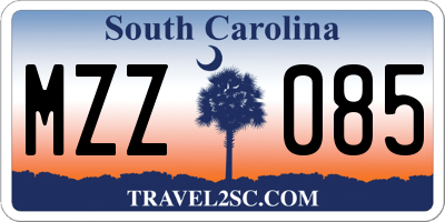 SC license plate MZZ085