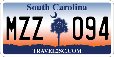 SC license plate MZZ094