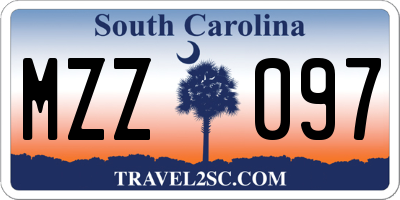 SC license plate MZZ097