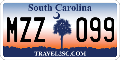 SC license plate MZZ099