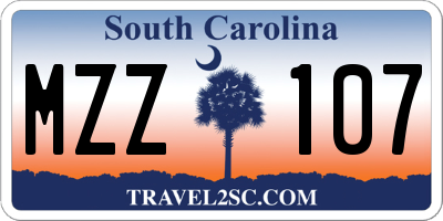 SC license plate MZZ107