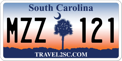 SC license plate MZZ121