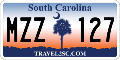 SC license plate MZZ127