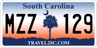 SC license plate MZZ129